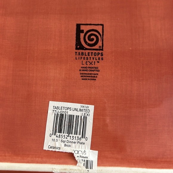 Hand painted square serving tray. EUC - Picture 3 of 5